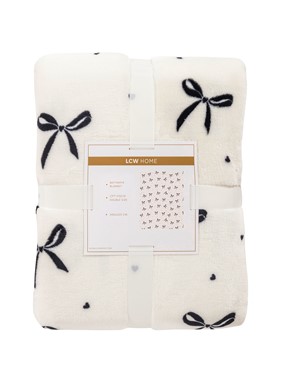 Çift Kişilik Battaniye SİYAH BASKILI