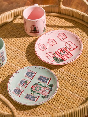 Baskılı 2 Kişilik Porselen Kahve Fincan Takımı 90 Ml AÇIK PEMBE