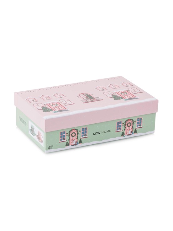 Baskılı 2 Kişilik Porselen Kahve Fincan Takımı 90 Ml AÇIK PEMBE