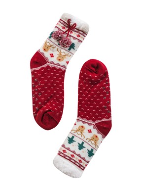 Ev Çorabı MAT KIRMIZI