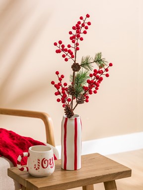 Yapay Çiçek KIRMIZI BASKILI