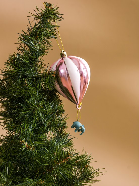 Yılbaşı Süsü PEMBE BASKILI