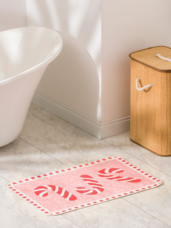 Banyo Paspası KIRMIZI BASKILI