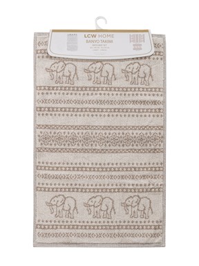 Banyo Paspası EKRU BASKILI