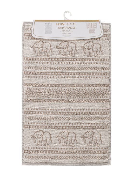 Banyo Paspası EKRU BASKILI