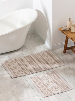 Banyo Paspası EKRU BASKILI