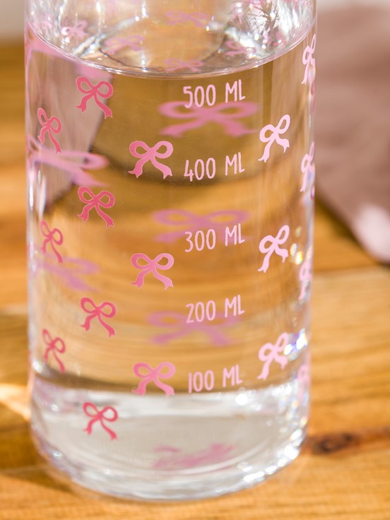 Sürahi PEMBE BASKILI