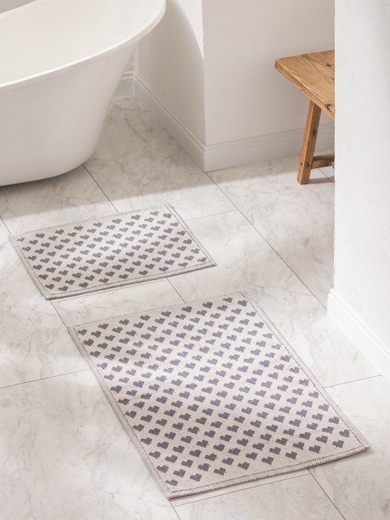 Banyo Paspası GRİ BASKILI