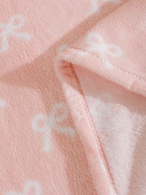 Tek Kişilik Battaniye PEMBE BASKILI