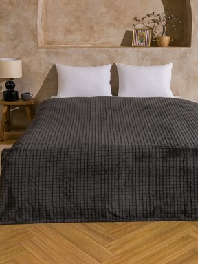 Çift Kişilik Battaniye AÇIK ANTRASİT