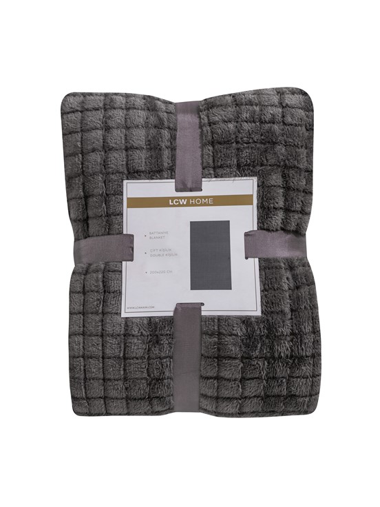 Çift Kişilik Battaniye AÇIK ANTRASİT