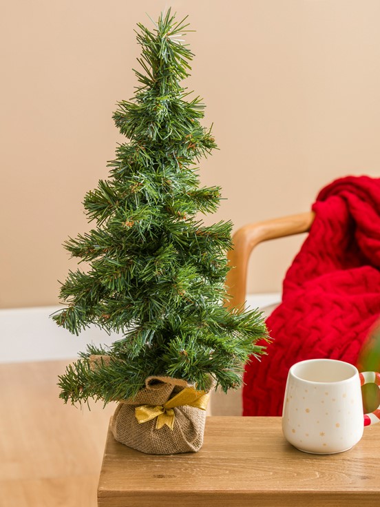 Dekoratif Çam Ağacı 60 cm YEŞİL BASKILI