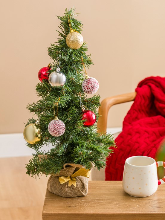 Dekoratif Çam Ağacı 60 cm YEŞİL BASKILI