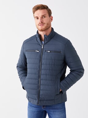 Deri Görünümlü Mont BEJ