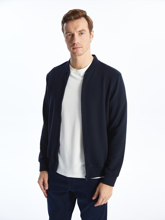 Fermuarlı Sweatshirt LACİVERT