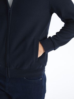 Fermuarlı Sweatshirt LACİVERT