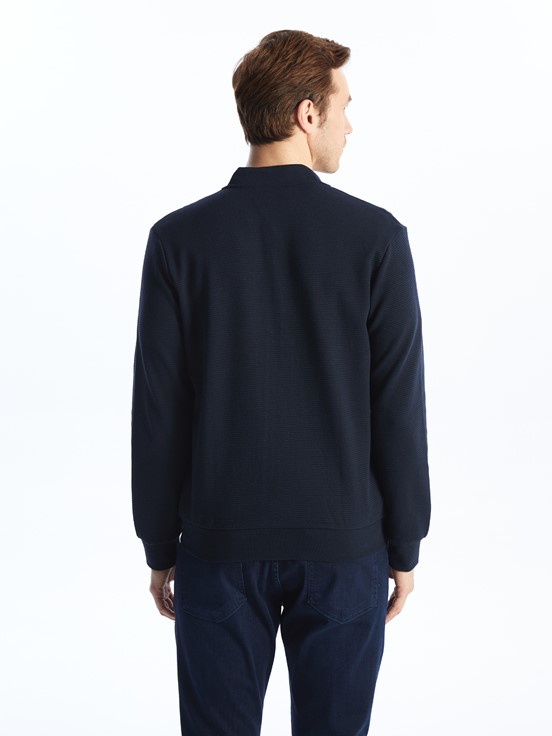 Fermuarlı Sweatshirt LACİVERT