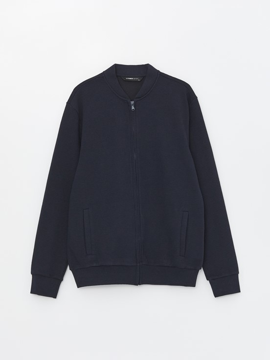 Fermuarlı Sweatshirt LACİVERT