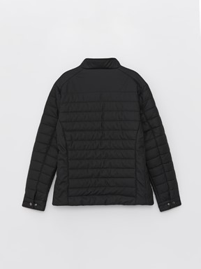 Deri Görünümlü Mont YENİ SİYAH