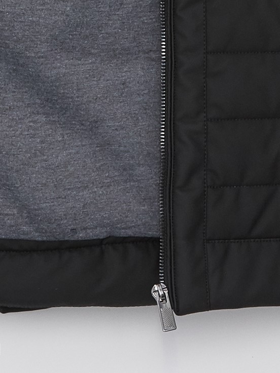 Deri Görünümlü Mont YENİ SİYAH