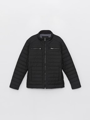 Deri Görünümlü Mont YENİ SİYAH