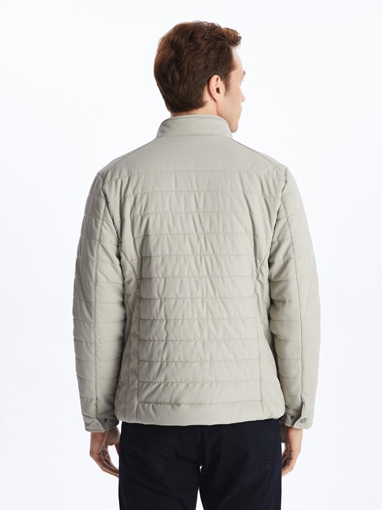 Deri Görünümlü Mont BEJ