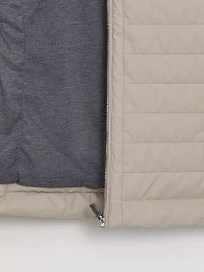 Deri Görünümlü Mont BEJ