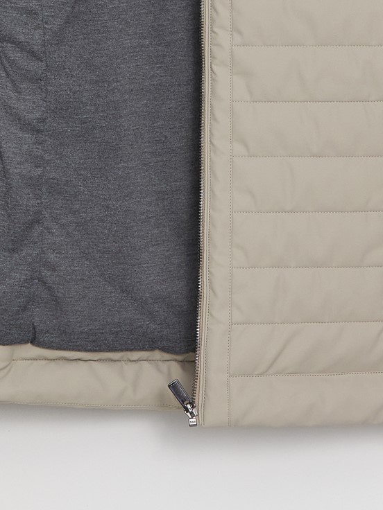 Deri Görünümlü Mont BEJ