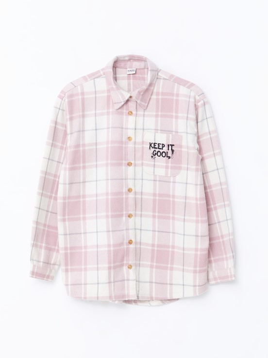 Gömlek Ceket PEMBE EKOSELİ