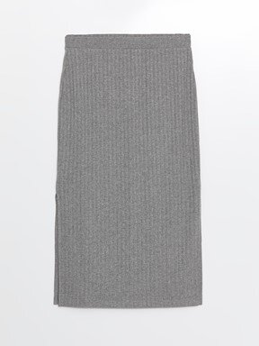 Etek GREY MEL - LACİVERT
