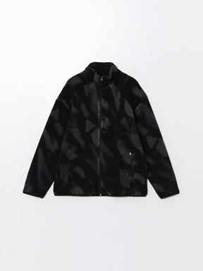 Fermuarlı Sweatshirt SİYAH BASKILI 4