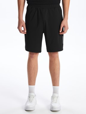 Slim Fit Erkek Spor Şort YENİ SİYAH