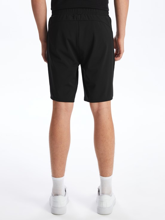 Slim Fit Erkek Spor Şort YENİ SİYAH