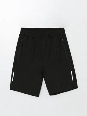 Slim Fit Erkek Spor Şort YENİ SİYAH