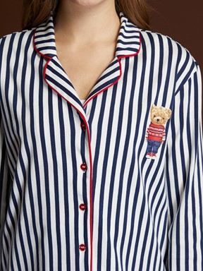 Pijama Takım LACİVERT ÇİZGİLİ