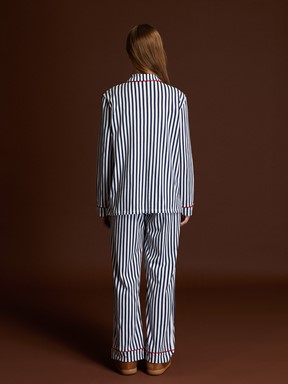 Pijama Takım LACİVERT ÇİZGİLİ