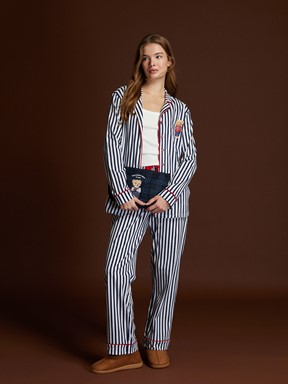 Pijama Takım LACİVERT ÇİZGİLİ