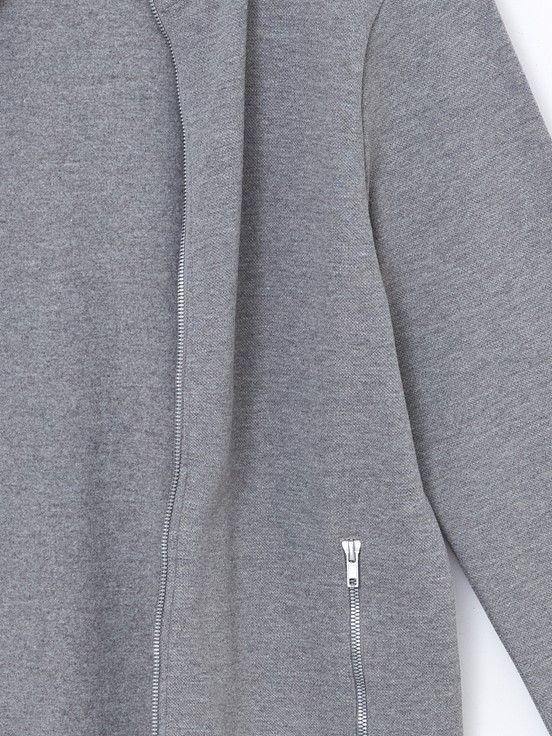 Fermuarlı Sweatshirt GRİ MELANJ