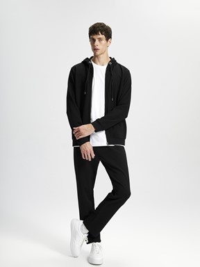 Fermuarlı Sweatshirt YENİ SİYAH