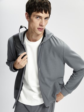 Fermuarlı Sweatshirt LACİVERT
