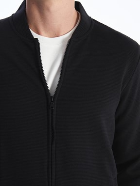 Fermuarlı Sweatshirt YENİ SİYAH