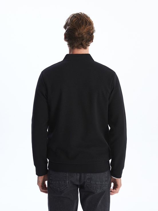 Fermuarlı Sweatshirt YENİ SİYAH