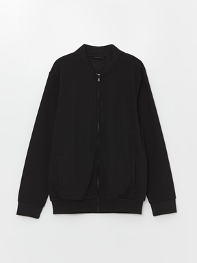 Fermuarlı Sweatshirt YENİ SİYAH