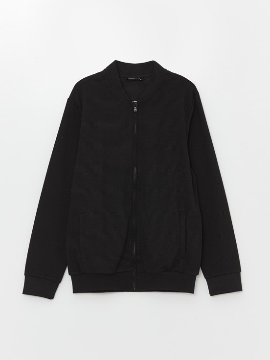 Fermuarlı Sweatshirt YENİ SİYAH