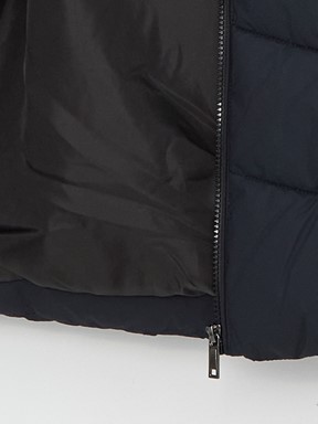 Deri Görünümlü Mont LACİVERT