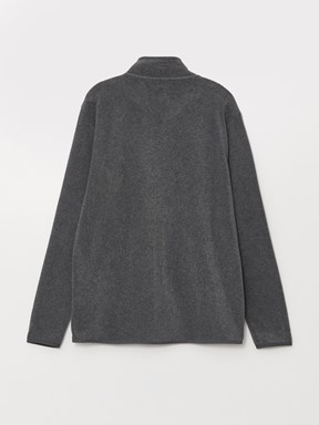Fermuarlı Sweatshirt KOYU GRİ MELANJ
