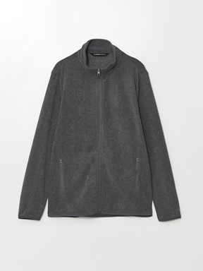 Fermuarlı Sweatshirt KOYU GRİ MELANJ