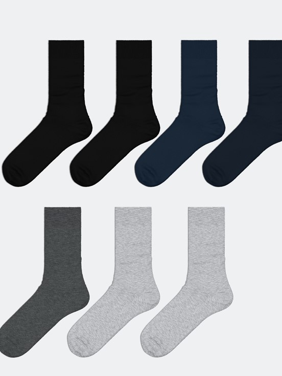 Soket Çorap KARIŞIK RENK İPLİĞİ BOYALI