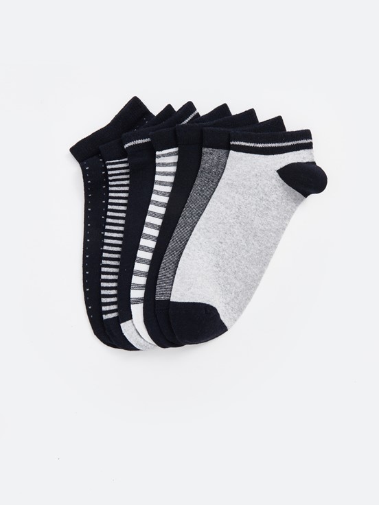 Patik Çorap KARIŞIK RENK İPLİĞİ BOYALI