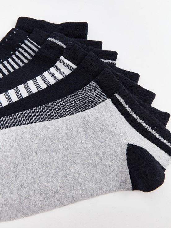 Patik Çorap KARIŞIK RENK İPLİĞİ BOYALI